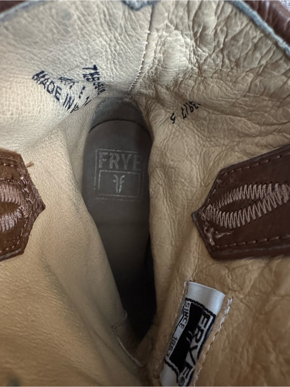 Frye Women’s Brown Leather Western Ankle Booties - Picture 7 of 7